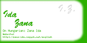 ida zana business card